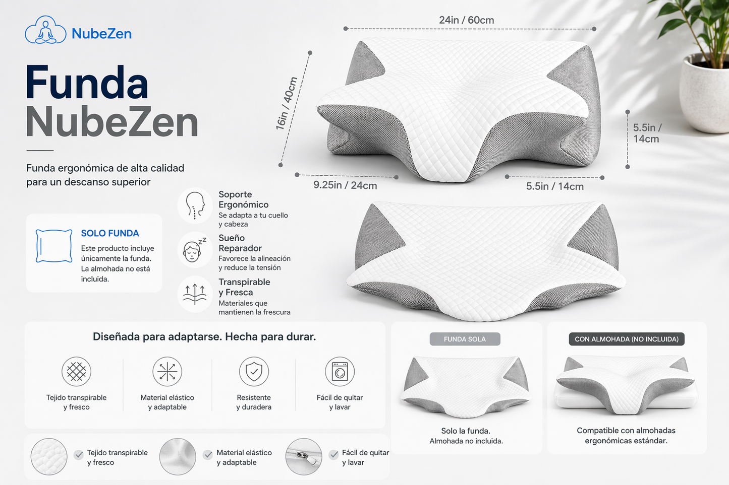 Funda NubeZen™  Diseñada para un descanso placentero